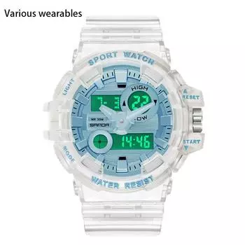 Новый водонепроницаемый модный многофункциональный светящийся студенческий электронный прозрачный ремешок для часов для спорта