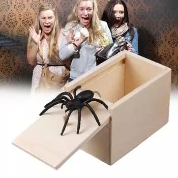 Новый волшебный страшный паук шутка деревянная страшная коробка шутка прикол трюк игра дети взрослые игрушка