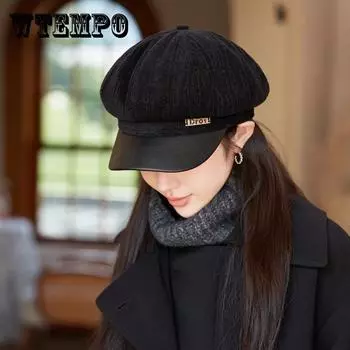 Новый восьмиугольный берет с вафельным переплетением, универсальная шляпа художника в стиле ретро, модная шляпа газетчика для отдыха на открытом воздухе, подходит для женщин one size