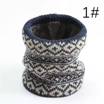Новый вязаный флисовый утолщенный шейный платок Зимний теплый для женщин мужчин Мягкий шарф-хомут Кольцо для шеи Шарф Модный уличный Лыжная маска для лица One Size