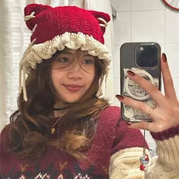 Новый вязаный крючком трехмерный шарф с розовым кружевом для взрослых Adult 57-59cm