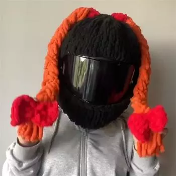 Новый вязаный крючком защитный капюшон для лыжников, модная шапка для взрослых Adult 57-59cm