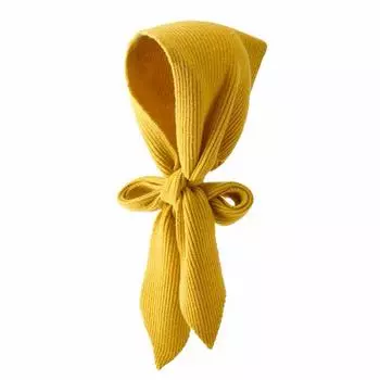 Новый вязаный плащ-шаль с капюшоном женский однотонный универсальный шарф модный плечевой с ветровкой