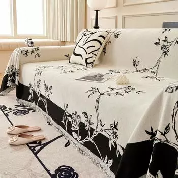 Новый высококачественный чехол для дивана в китайском стиле, полностью покрытый чехол на четыре сезона, универсальное синельное полотенце для дивана, чехол для дивана, пыленепроницаемый чехол 180X130