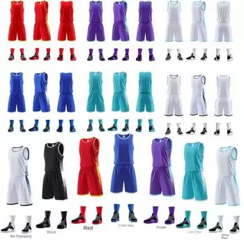 Новый высококачественный комплект баскетбольной майки, одинаковая тренировочная майка для мужчин и женщин, дышащие майки для взрослых, игровые майки для студентов колледжа. 3XS