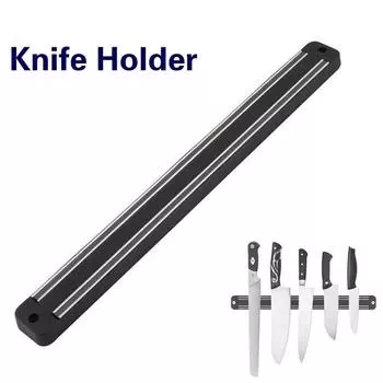 Новый высококачественный магнитный держатель для ножей, настенное крепление, черный пластиковый блок из АБС-пластика, магнитный держатель для ножей для металла