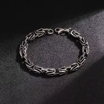 Новый высококачественный персонализированный нишевый браслет диаметром 8 мм из титановой стали в винтажном стиле в стиле хэви-метал 23CM