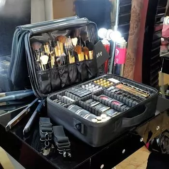 Новый высококачественный профессиональный косметичка для женщин с отделениями из искусственной кожи, водонепроницаемый дорожный чехол большой емкости для хранения CHINA