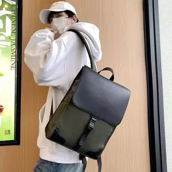 Новый высококачественный рюкзак для мужчин, большая вместимость, сумка для компьютера из искусственной кожи, китайский студенческий школьный рюкзак, повседневный рюкзак для поездок на работу серый