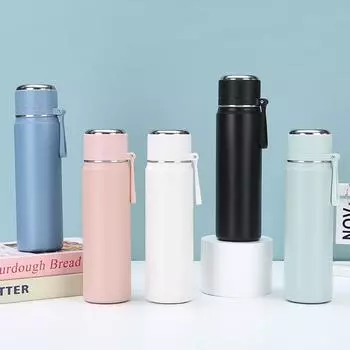 Новый высококачественный термос-кружка из нержавеющей стали для воды, студенческая кружка с ручкой, подарочная кружка для воды 450ml