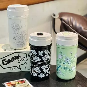 Новый высококачественный внешний вид термос-чашка Dieland большой емкости соломенная чашка для офиса для девушек кофейная чашка двойная питьевая чашка 430ml