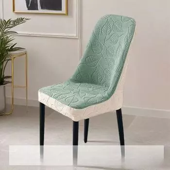Новый высококачественный жаккардовый чехол для стула с цветными блоками, эластичный универсальный утолщенный чехол для обеденного стула, чехол для табурета 45*38*38cm