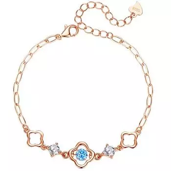 Новый высококачественный женский браслет из стерлингового серебра S925 с четырьмя листами клевера, универсальный