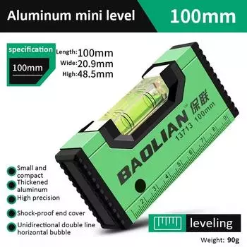 Новый высокоточный спиртовой уровень, сильный магнитный мини-многофункциональный линейка из алюминиевого сплава, декоративный спиртовой уровень, специальный инструмент