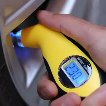 Новый высокоточный световой дисплей для автомобильных шин, цифровой манометр для шин, подсветка, измеритель мониторинга шин жёлтый