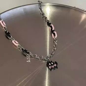Новый Y2K черный кот циркон ожерелья для женщин хип-хоп сладкий крутой кулон ожерелье для девочек 2023 модные вечерние ювелирные изделия модные подарки