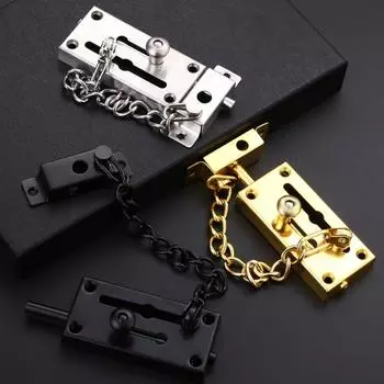 Новый замок из нержавеющей стали, страховка, утолщенная защита, противоугонная цепь, фурнитура, прочные дверные болты, двери, окна серебряный