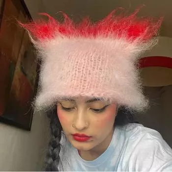 Новый защитный чехол для наушников ручной вязки с изображением кролика и цветка в популярном стиле