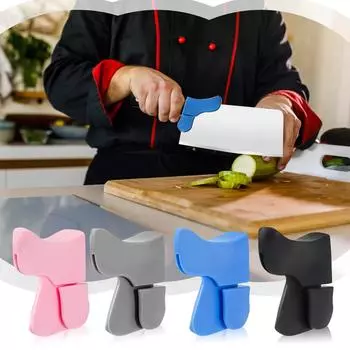 Новый защитный чехол для задней части ножа Силиконовый чехол для ручки ножа Противоизносный чехол для ручки ножа Чехол для ручки ножа Силиконовый универсальный защитный чехол для ножа Назад One Size