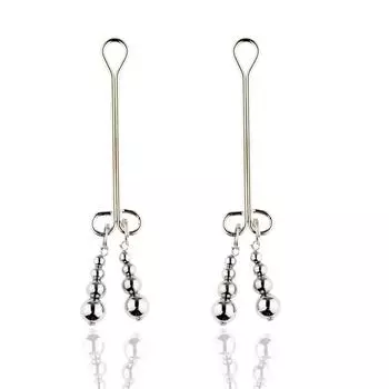 Новый зажим для сосков Металлический зажим для сосков Зажим для сосков Регулируемый зажим для груди Четыре бусины Металлический стальной шарик для сосков