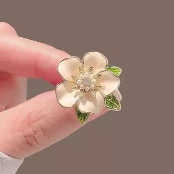 Новый зажим для свитера со стразами, пряжка для накидки из сплава, зажим для воротника, зажим для шарфа, европейский и американский зажим для талии, фиксированная брошь One Size белый