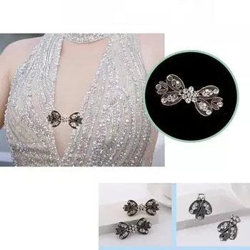 Новый зажим для свитера со стразами, пряжка для накидки из сплава, зажим для воротника, зажим для шарфа, европейский и американский зажим для талии, фиксированная брошь One Size