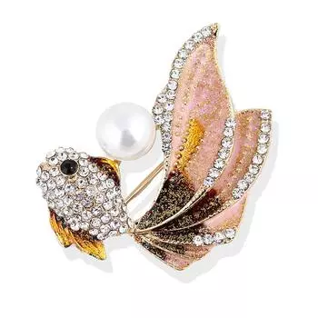 Новый зажим для свитера со стразами, пряжка для накидки из сплава, зажим для воротника, зажим для шарфа, европейский и американский зажим для талии, фиксированная брошь One Size кофейный