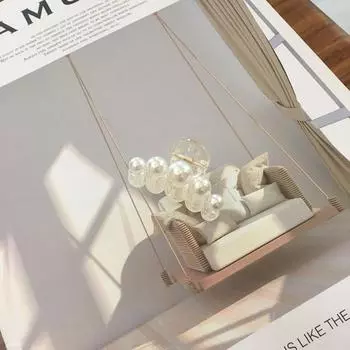 Новый зажим-краб для женщин, полый геометрический, с жемчугом, модный элегантный зажим для волос, заколки для волос, краб для волос, аксессуары для волос