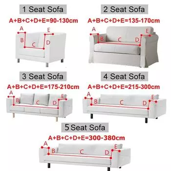 Новый жаккардовый чехол для дивана, однотонные чехлы для диванов, эластичный моющийся чехол для Г-образного дивана в гостиной на 1/2/3/4/5 мест 1S(30-130CM) темный кофе