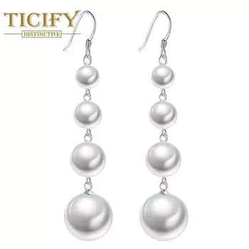 Новый жемчужный крючок для ушей, темпераментный длинный стильный высокоуровневый сенсорный кулон для ушей белый