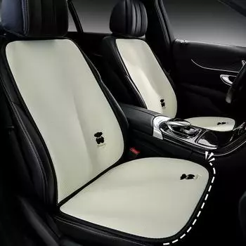 Новый женский чехол для сиденья автомобиля класса люкс с милым мультяшным медведем для девочек, простая автомобильная подушка, дышащая, противоскользящая, для салона автомобиля на все времена года