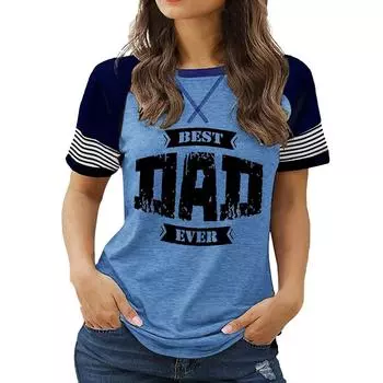 Новый женский хлопковый летний топ с круглым вырезом и коротким рукавом с принтом, модная футболка большого размера, повседневная, свободного кроя S