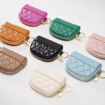 Новый женский кошелек в европейском и американском стиле 2024 года: Маленький кошелек в стиле аромата, держатель для карт и брелок для ключей. синий