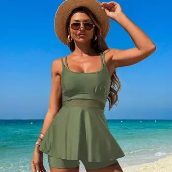 Новый женский купальник бикини 2025 года, купальник бикини, купальник для женщин с горячими источниками S чёрный