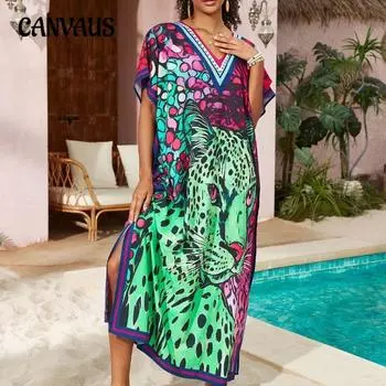 Новый женский купальник-бикини с принтом для пляжного отдыха и накидкой больших размеров One Size