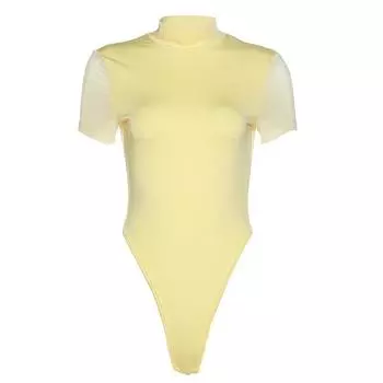 Новый женский модный сексуальный облегающий короткий комбинезон-футболка в европейском и американском стиле весной и летом S белый