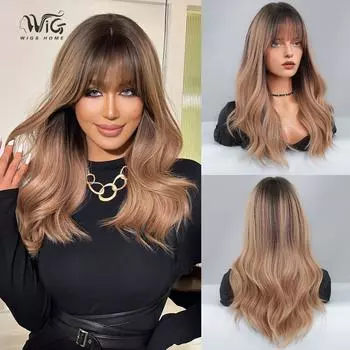 Новый женский парик, имитация парика, 53 см, золотой парик, длинный вьющийся парик, полный головной убор, сетка для волос в виде розы, головной убор, украшение для красоты, парик 53cm 20Inch золотой