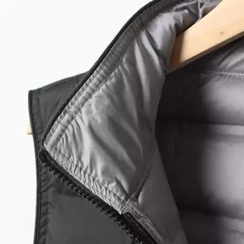 Новый женский пуховый жилет средней и длинной длины с воротником-стойкой, большой размер, тонкий теплый белый утиный пух, контрастный цвет, жилет прилив M чёрный