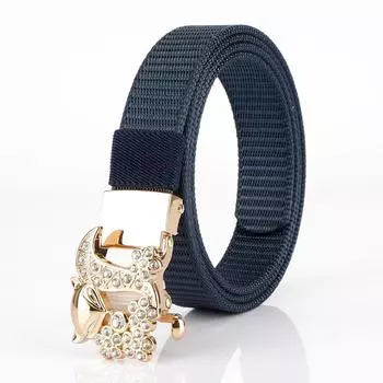 Новый женский ремень для поездок на работу с автоматической пряжкой из нейлона, универсальный двухслойный толстый ремень для отдыха на природе 110cm