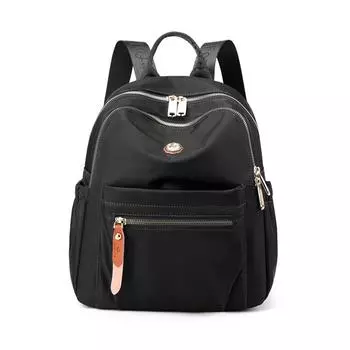 Новый женский рюкзак большой вместимости, модный повседневный рюкзак, нейлоновая сумка с защитой от брызг чёрный