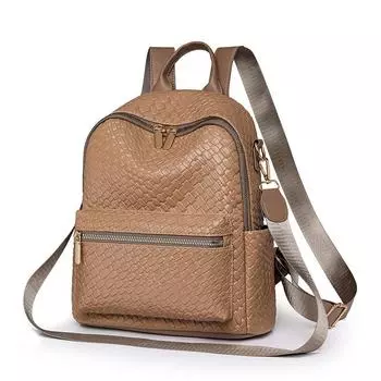 Новый женский рюкзак, одно плечо через плечо, повседневный и простой для путешествий, большой вместимости, для работы и поездок на работу, ПУ рюкзак