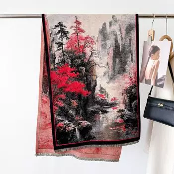 Новый женский шарф из искусственного кашемира, зимний, винтажный, в клетку, пашмина, фуляр, одеяло, накидка, шаль 65X180cm