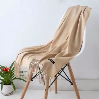 Новый женский шарф, тонкие шали, однотонный женский шарф, зимние хиджабы с кисточками, длинные кашемировые хиджабы из пашмины, шарфы, накидки one code бежевый