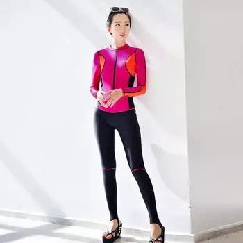 Новый женский водолазный костюм, водолазный костюм, цельный купальник, серфинговый костюм M чёрный