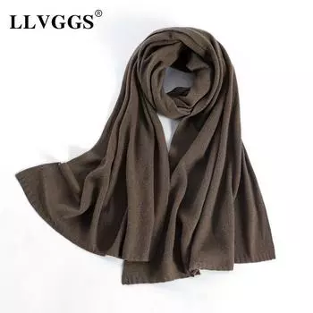 Новый женский вязаный шерстяной шарф, шарф для женщин, молодых студенток, шарф, шерстяная шаль, модная одежда Over 175cm красный