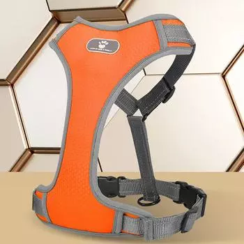 Новый жилет для шлейки для собак, светоотражающий дышащий жилет для домашних животных, не требующий натяжения, водонепроницаемый нагрудный ремень для тренировок на открытом воздухе для средних и больших собак S