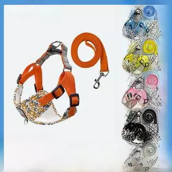 Новый жилет-поводок Daisy Cotton: Летняя шлейка для кошек и щенков с защитой от выскальзывания S (5-8 lbs)