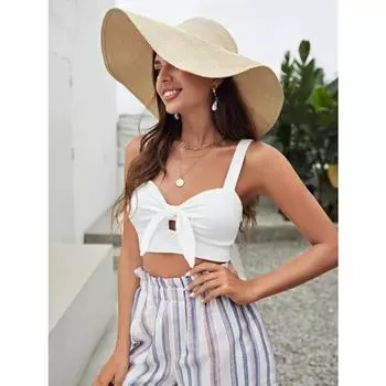 Новый жилет с бантом на подтяжках, сексуальный женский топ XS