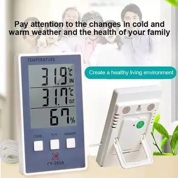 Новый ЖК-цифровой внутренний наружный термометр, внутренний гигрометр, измеритель температуры и влажности