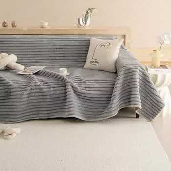 Новый зимний диван-полотенце из меха кролика, одеяло, а также бархатный утолщенный цельный чехол для подушки, универсальный чехол, включающий все необходимое 180*130cm